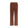 Brunello Cucinelli Women Velvet Pants In Brown