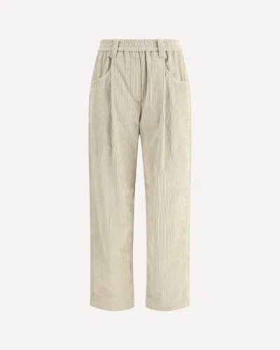 Brunello Cucinelli Velvet Pants In Neutral