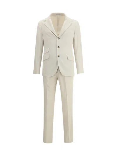 Brunello Cucinelli Velvet Suit In White