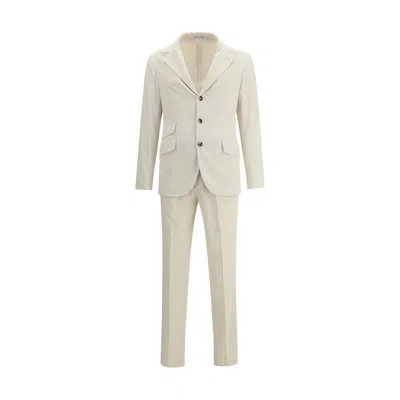 Brunello Cucinelli Velvet Suit In White
