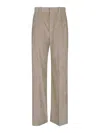 Brunello Cucinelli Pressed-crease Wide-leg Trousers In Beige