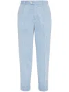 Brunello Cucinelli Velvet Trousers In Blue