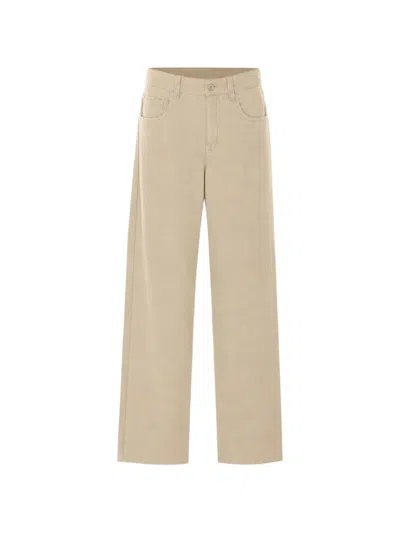Brunello Cucinelli Multi-pocket Casual Trousers In Gold