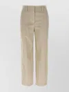 Brunello Cucinelli Velvet Trousers With Pockets And Loops In Brown