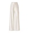 Brunello Cucinelli Shimmer-finish Wide-leg Trousers In Neutrals