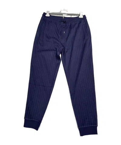 Brunello Cucinelli Vertical Stripe Pattern Sweatpants In Blue