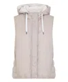 Brunello Cucinelli Hooded Sleeveless Waistcoat In Neutral
