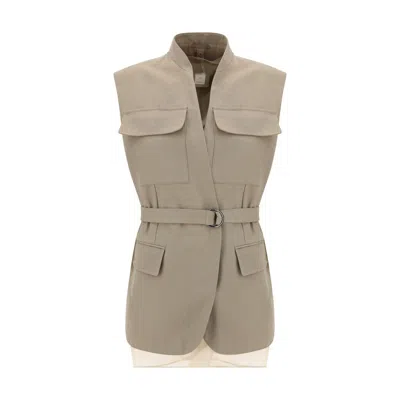 Brunello Cucinelli Vest In Black