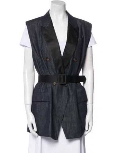 Pre-owned Brunello Cucinelli Vest In Blue