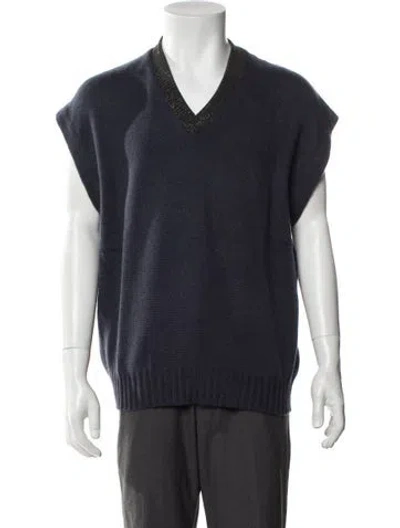 Pre-owned Brunello Cucinelli Vest In Blue