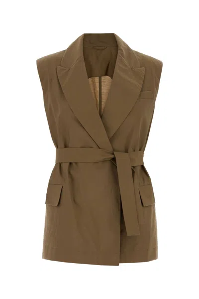 Brunello Cucinelli Vest In Brown