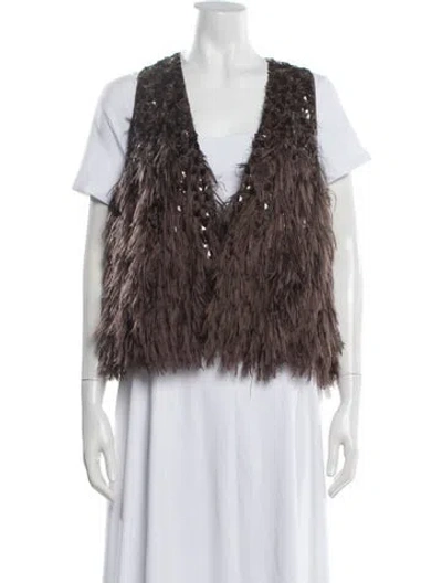 Pre-owned Brunello Cucinelli Vest In Brown
