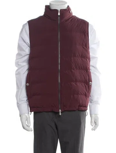 Pre-owned Brunello Cucinelli Vest In Burgundy