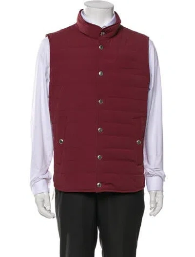 Pre-owned Brunello Cucinelli Vest In Burgundy