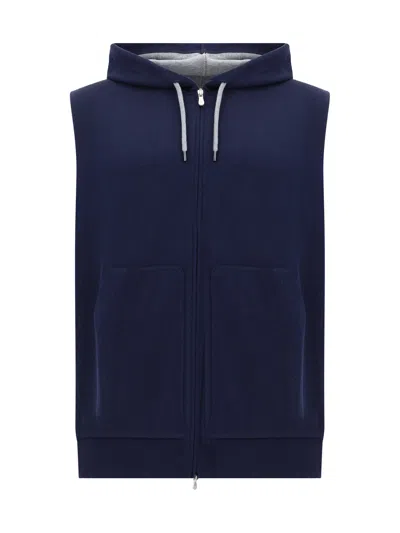 Brunello Cucinelli Vest In Cobalto