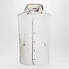 Brunello Cucinelli White Vest In Nylon Blend