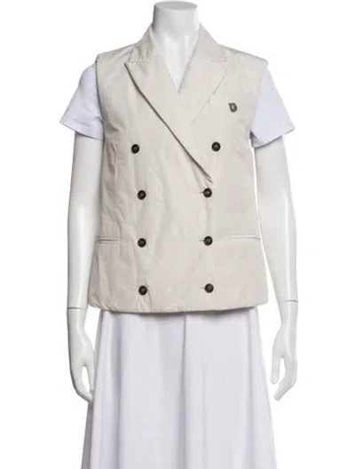 Pre-owned Brunello Cucinelli Vest W/ Tags In White