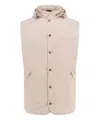 Brunello Cucinelli Sleeveless Jacket With Removable Hood In White
