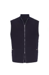 Brunello Cucinelli Dark Blue Nylon Down Jacket In Blue