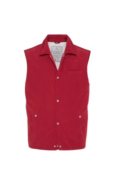 Brunello Cucinelli Vest With Padding In Red