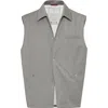 Brunello Cucinelli Vest With Thermore® Padding In Light Grey