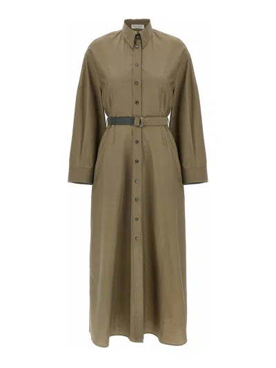 Brunello Cucinelli Vestido Midi - Beis