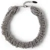 Brunello Cucinelli Vetro And Silver Choker In Gray