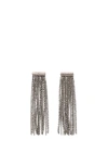 Brunello Cucinelli Silver Drop Earrings In Silver