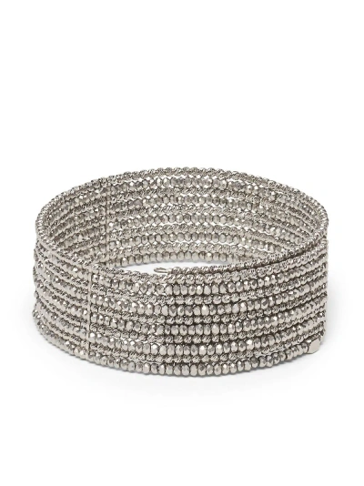 Brunello Cucinelli Vetro-bead Bracelet In Metallic