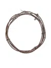 Brunello Cucinelli Strand Bracelet With Metallic Finish And Beaded Detailing In Silver