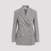 Brunello Cucinelli Vichy Jacket In Gray
