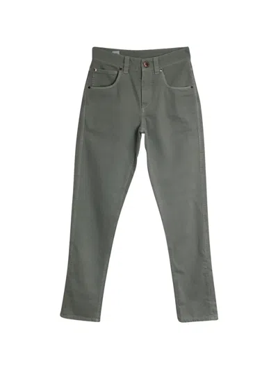 Pre-owned Brunello Cucinelli Vintage Button-fastening Jeans In Green
