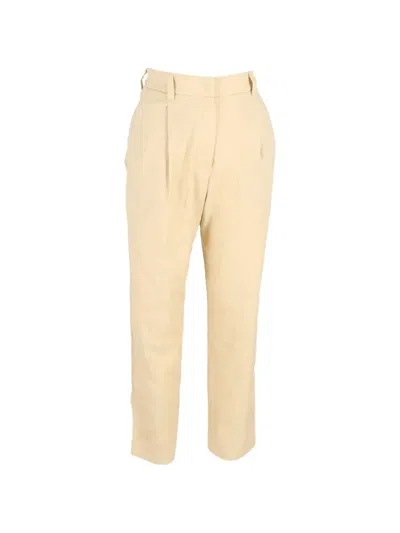 Pre-owned Brunello Cucinelli Vintage Cotton Trousers In Neutral