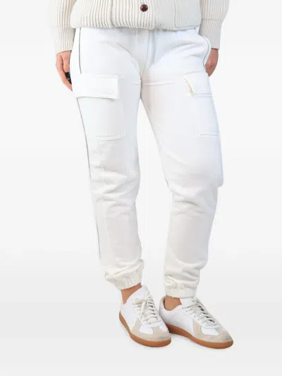 Pre-owned Brunello Cucinelli Vintage Cuffed Cargo Track Pants In White