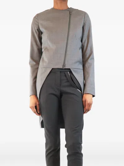 Pre-owned Brunello Cucinelli Vintage Dropped-hem Jacket In Gray