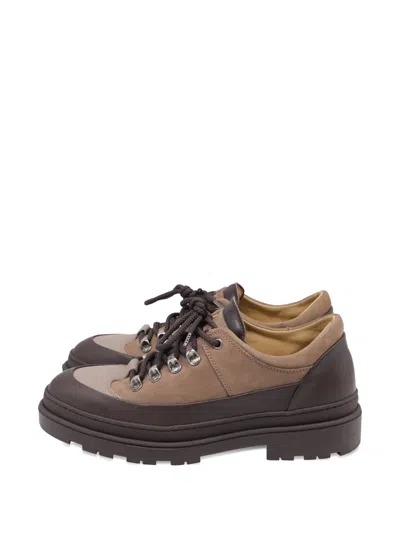 Pre-owned Brunello Cucinelli Vintage Lace-up Hiking Boots In Brown