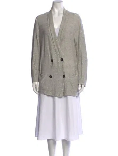 Pre-owned Brunello Cucinelli Vintage Linen Sweater In Grey