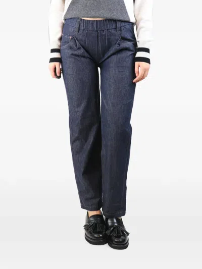 Pre-owned Brunello Cucinelli Vintage Pocket Elasticated-waist Jeans In Blue