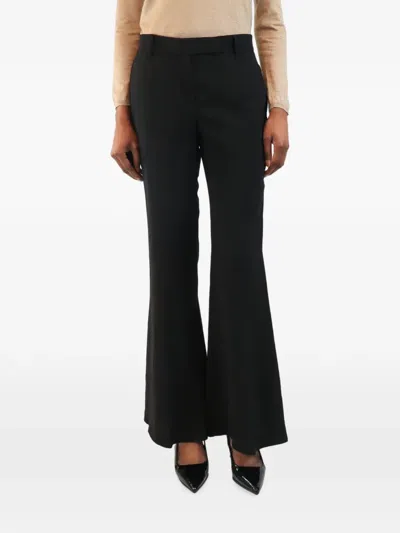 Pre-owned Brunello Cucinelli Vintage Pressed-crease Flared Trousers In Black