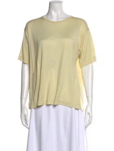 Pre-owned Brunello Cucinelli Vintage Silk T-shirt In Yellow