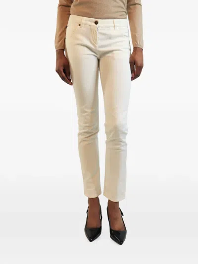 Pre-owned Brunello Cucinelli Vintage Skinny-fit Cotton Jeans In Neutral