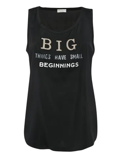 Pre-owned Brunello Cucinelli Vintage Slogan Tank Top
