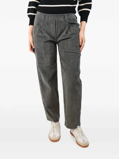 Pre-owned Brunello Cucinelli Vintage Straight-leg Corduroy Trousers In Gray