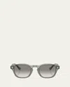 Brunello Cucinelli Vintage-style Acetate Square Sunglasses In Clear