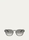 Brunello Cucinelli Vintage-style Acetate Square Sunglasses In Dark Green