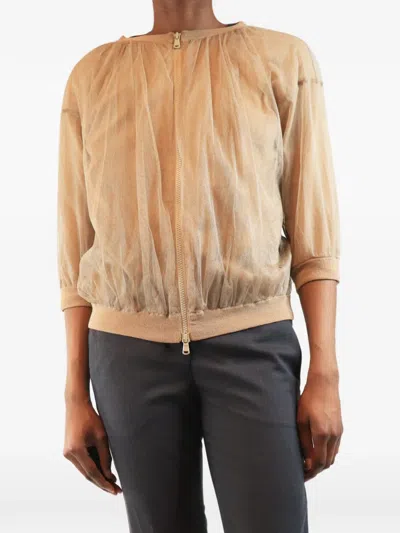 Pre-owned Brunello Cucinelli Vintage Zip-up Jacket In Neutral