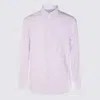 Brunello Cucinelli Striped Shirt With Long Sleeves And Regular Collar In Purple