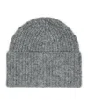 Brunello Cucinelli Ribbed Cashmere Beanie In Grey