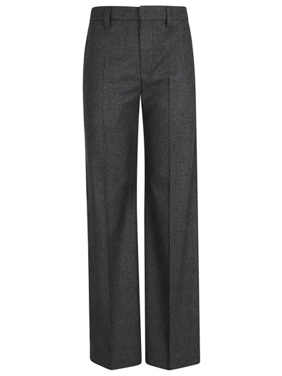 BRUNELLO CUCINELLI BRUNELLO CUCINELLI VIRGIN WOOL AND CASHMERE FLANNEL TROUSERS WITH PLEATS