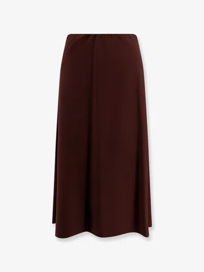 Brunello Cucinelli Virgin Wool And Viscose Skirt In Purple